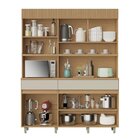 Cozinha Completa Realeza 2 Peças 5 Portas 2 Gavetas Carvalho/