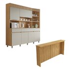 Cozinha Completa Realeza 2 Peças 6 Portas 3 Gavetas Carvalho/