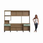 Cozinha Completa Renata 7 Portas 2 Gavetas Mel/verde Belaggio