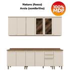 Cozinha Completa Requinte 12 Portas 2 Gavetas Com Vidro Natur