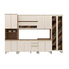 Cozinha Completa Requinte 15 Portas 2 Gavetas Ripado Com Vidr