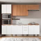 Cozinha Completa Sálvia 12 Portas 3 Gavetas Freijó/branco 908