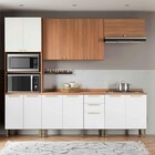 Cozinha Completa Sálvia 12 Portas 3 Gavetas Freijó/branco - T