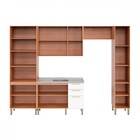 Cozinha Completa Salvia 12 Portas 3 Gavetas Freijó/branco - T