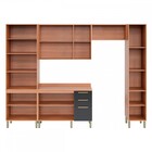 Cozinha Completa Sálvia 12 Portas 3 Gavetas Freijó/grafite -