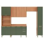 Cozinha Completa Sálvia 12 Portas 3 Gavetas Freijó/verde - Te