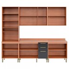 Cozinha Completa Sálvia 13 Portas 3 Gavetas Com Vidro Freijó/