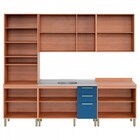 Cozinha Completa Sálvia 13 Portas 3 Gavetas Com Vidro Freijó/