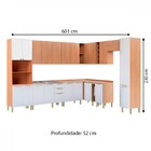 Cozinha Completa Sálvia 20 Portas 3 Gavetas Freijó/branco - T