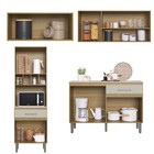 Cozinha Completa Santiago 8 Portas 2 Gavetas Com Vidro Ipê/cr