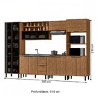 Cozinha Completa Serena 11 Portas 2 Gavetas 100% Mdf Freijó -