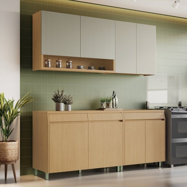 Cozinha Completa Simone Mendes 4 Peças 8 Portas 3 Gavetas Car