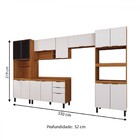 Cozinha Completa Sophia 14 Portas 2 Gavetas Marrom/branco - P