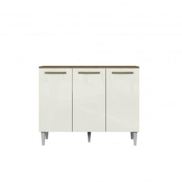 Cozinha Completa Suelen Com Balçao 3 Portas Ambar/off White -