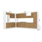 Cozinha Completa Suprema Branco/freijó/ripado 3d 19 Peças