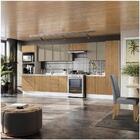 Cozinha Completa Suprema Branco/freijó/vidro Bronze 11 Peças