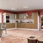 Cozinha Completa Suprema Branco/freijó/vidro Bronze 19 Peças