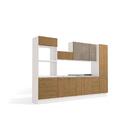 Cozinha Completa Suprema Branco/freijó/vidro Bronze 7 Peças