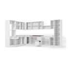 Cozinha Completa Suprema Branco/vidro Bronze 19 Peças