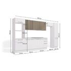 Cozinha Completa Suprema Branco/vidro Bronze 8 Peças