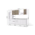 Cozinha Completa Suprema Branco/vidro Bronze 9 Peças