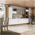 Cozinha Completa Suprema Freijó/branco/vidro Bronze 10 Peças