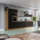 Cozinha Completa Suprema Freijó/preto Fosco 10 Peças