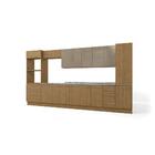 Cozinha Completa Suprema Freijó/vidro Bronze 10 Peças