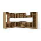 Cozinha Completa Suprema Freijó/vidro Bronze 19 Peças