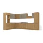 Cozinha Completa Suprema Freijó/vidro Bronze 19 Peças