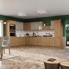 Cozinha Completa Suprema Freijó/vidro Bronze 19 Peças