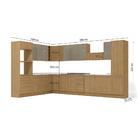 Cozinha Completa Suprema Freijó/vidro Bronze 19 Peças