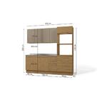 Cozinha Completa Suprema Freijó/vidro Bronze 6 Peças