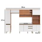 Cozinha Completa Thela Bárbara 5 Pçs C/ Balcão Freijó/branco