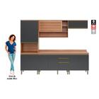 Cozinha Completa Thela Bárbara Armário E Balcão Freijó E Graf