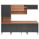 Cozinha Completa Thela Bárbara Armário E Balcão Freijó E Graf