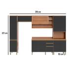 Cozinha Completa Thela Bárbara C/ Armário E Balcão Freijó E G