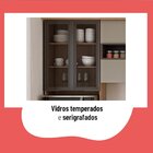 Cozinha Completa Thela Caiena Com Iluminação 5 Peças Mel/fumê