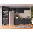 Cozinha Completa Thela Emília 6 Pçs C/armário E Balcão Preto