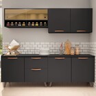 Cozinha Completa Thela Emília 8 Portas 1 Gaveta Preto 912411