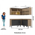 Cozinha Completa Thela Hibisco 10 Portas 3 Gavetas Com Vidro