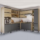 Cozinha Completa Thela Hibisco 15 Portas 3 Gavetas Aveiro/gra