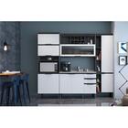 Cozinha Completa Thela Hibisco 9 Portas 3 Gavetas Grafite/bra