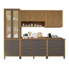 Cozinha Completa Torino Com 2 Aéreos, 1 Paneleiro Porta De Vi