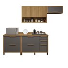 Cozinha Completa Torino Com 2 Balcões E 2 Armarios Aéreos Cin