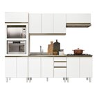 Cozinha Completa Torre Quente 5 Peças 100% Mdf Angela Bianco