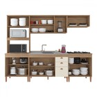 Cozinha Completa Viena 12 Portas 2 Gavetas Canelato Rustico/n