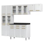 Cozinha De Aço 4 Peças 5 Vidros 14 Portas 3 Gavetas Diamante