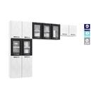 Cozinha De Aço Compacta 3 Peças Cr6069 Branco Preto