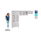 Cozinha De Aço Compacta 3 Peças Regina Multimóveis Glass Cr61